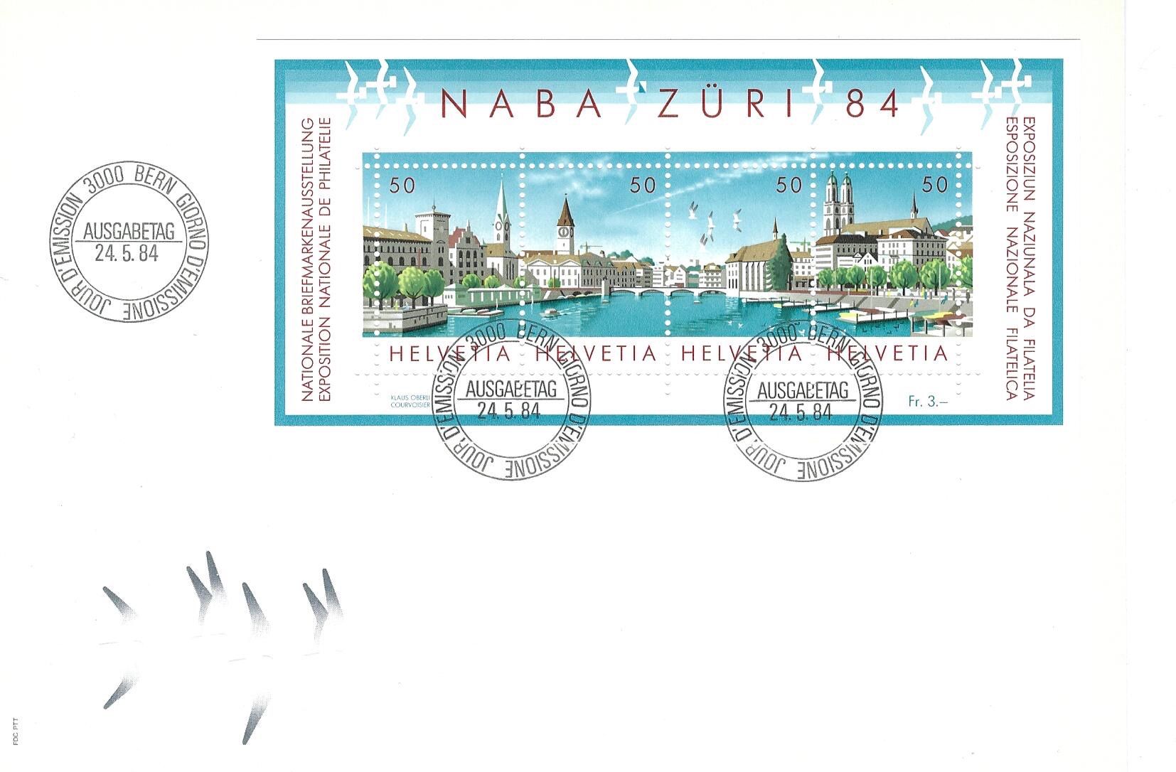 Buste & buste per spedizione: FDC-Brief NABA ZÜRI 84 – Usato da Kloten venduto da Kloetip