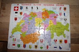 Schweizer Puzzle mit Kantonen