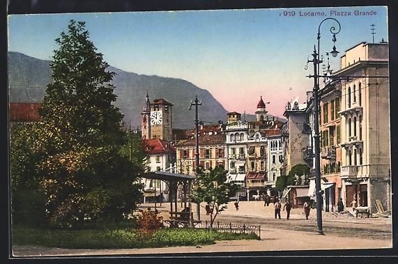 Cartoline postali: AK Locarno, Piazza Grande – Usato da Berlin venduto da bartko-reher