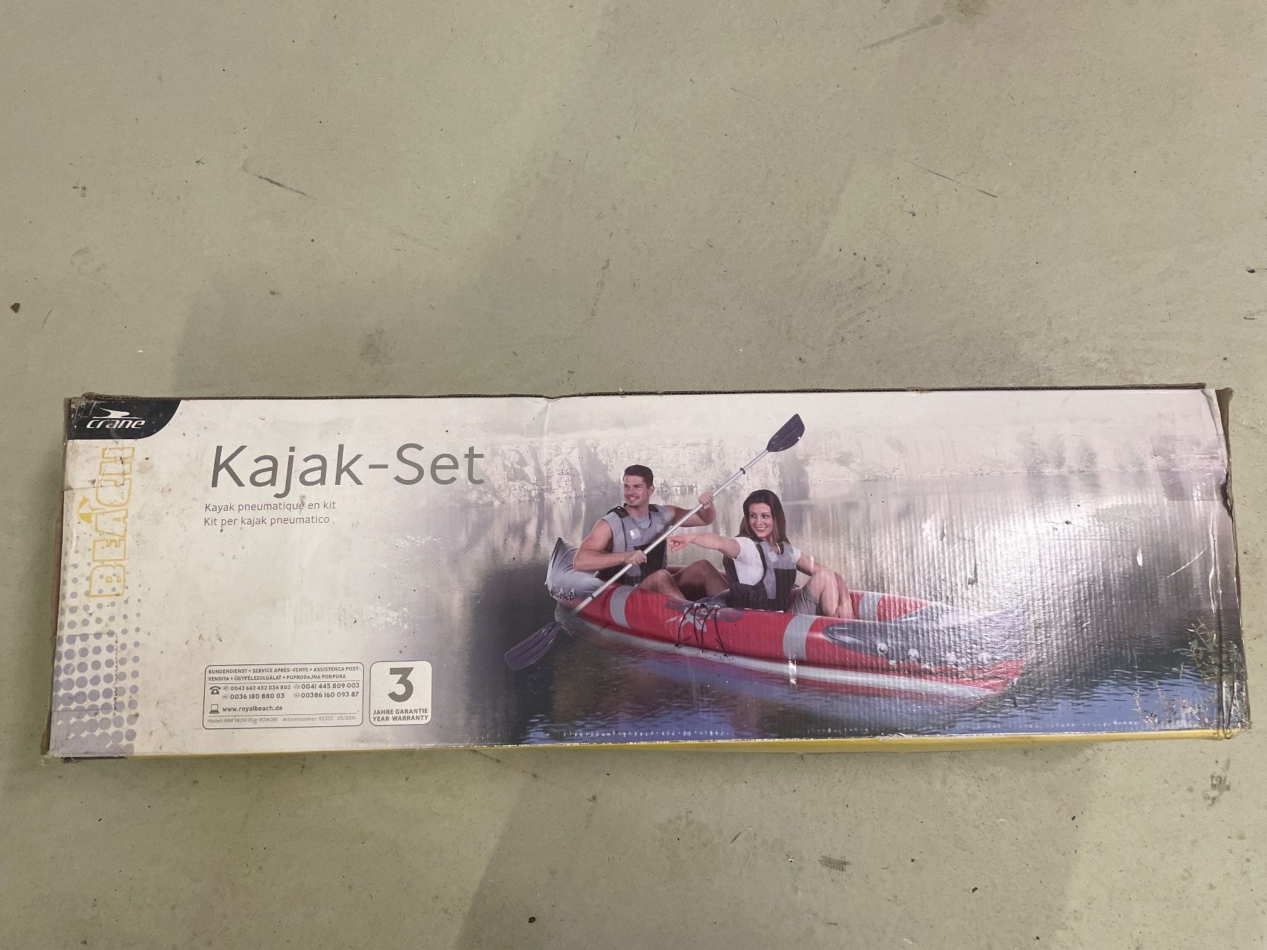 Barche: Kajak Set Boot Schiff Paddelboot Wasserfahrzeug – Nuovo (secondo la descrizione) da Giebenach venduto da Toto222 1