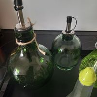 Liebe die Farbe grün: 4er. Glas Menage m. Plateau