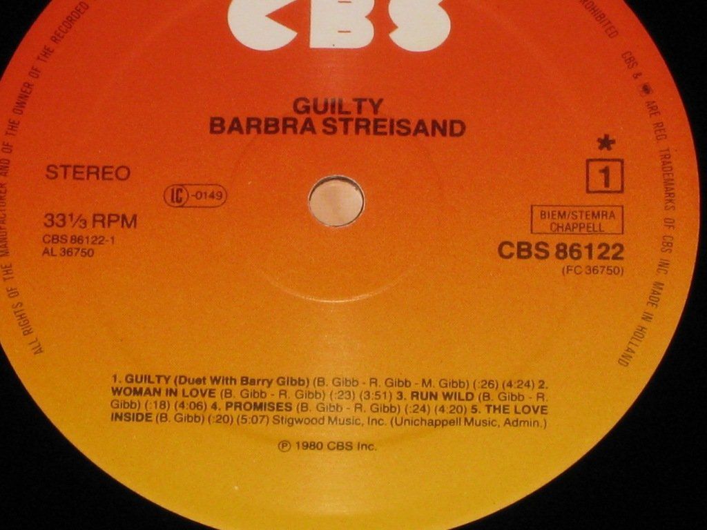 Dischi in vinile: LP - BARBRA STREISAND - GUILTY – Usato da Steckborn venduto da Quo7 1