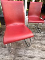 6 Stk. Esszimmerstühle/Besucherstühle Rot/Schwarz Top