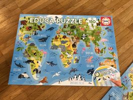 Puzzle carte du monde Educa 150 pièces