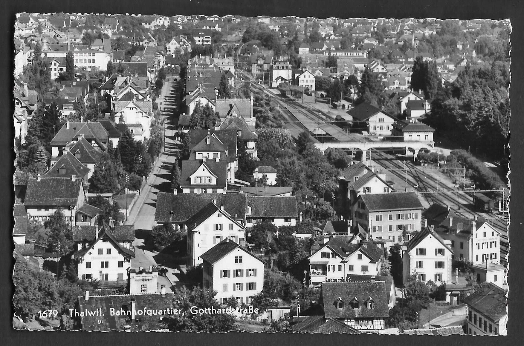 Cartoline postali: Thalwil Bahnhofquartier Gotthardstrasse – Usato da Olten venduto da clotaldi