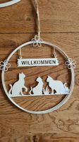 Deko für Katzenfreunde Willkommen