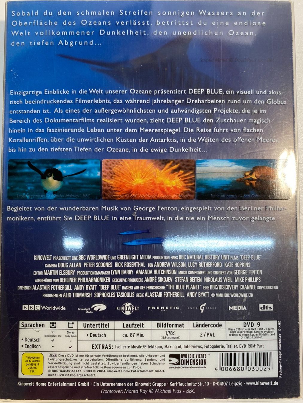 Tutti i DVDs: Deep Blue. Doku-DVD – Usato da Dürnten venduto da RaschaKatz 1