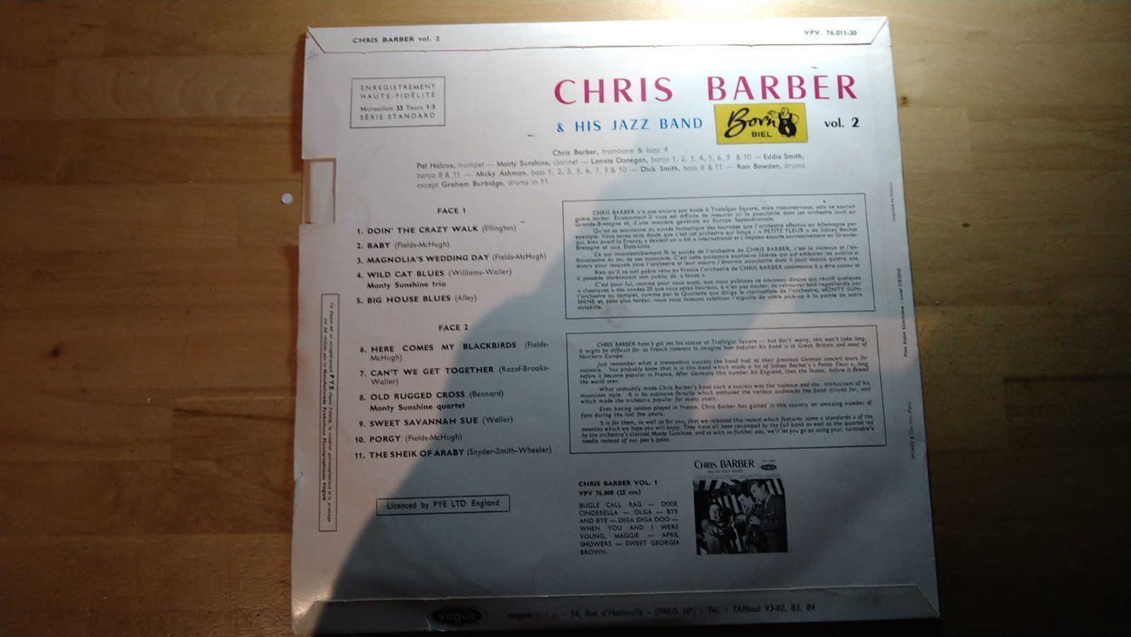Dischi in vinile: LP Chris Barber Jazz Band Vol 2 – Usato da Gelterkinden venduto da martinom 1