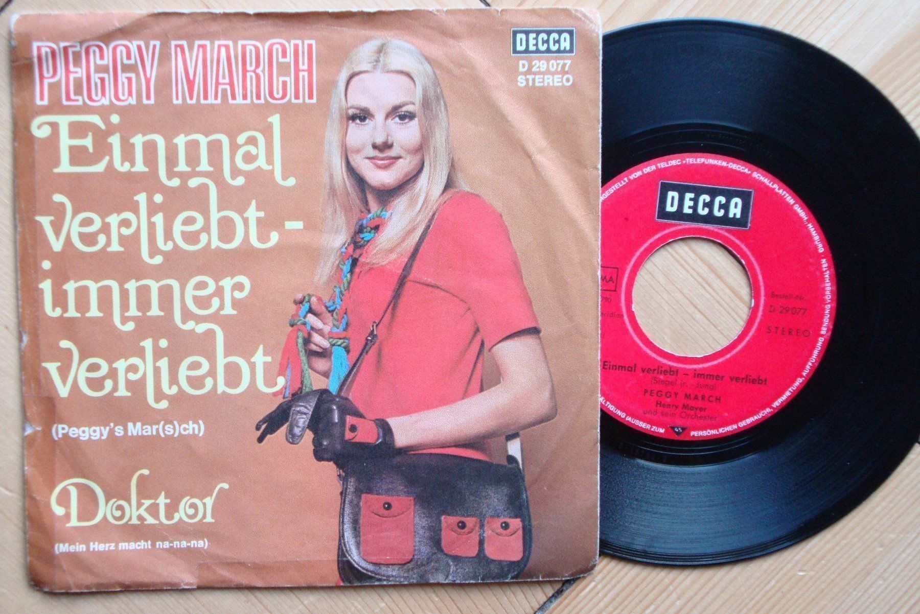 Dischi in vinile: PEGGY MARCH -EINMAL VERLIEBT IMMER VERLI – Usato da Bern venduto da Uli_10_11