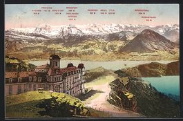 AK Rigi-Kulm, Hotel mit Umgebung, 1911