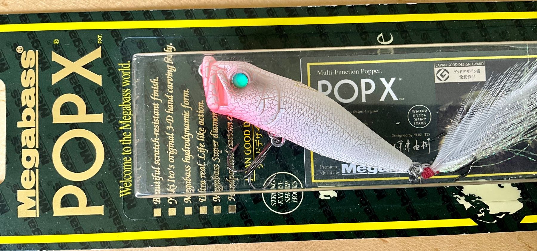 Megabass Köder: Megabass POP-X / White Butterfly – Neu und originalverpackt aus Courgevaux von