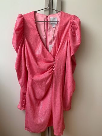 CEMEO Party Fest Kleid mit Pailletten S neu pink