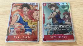 One Piece Monkey D. Luffy OP01-024 + OP14-013 SR