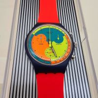 * SWATCH * CHRONO SCN101 * SIGNAL FLAG * 1990 * WIE NEU! *