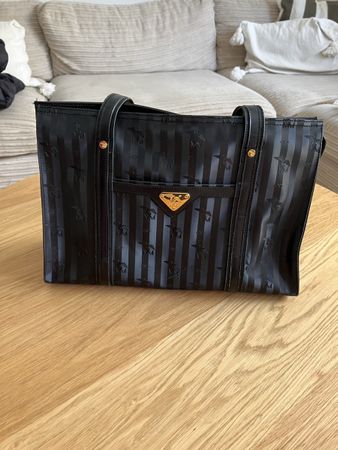 Tasche Maison Mollerus schwarz Gestreift
