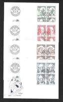 4 FDC 626 - 629 Serie Viererblöcke ET Bern 21.2.1979 H. Erni