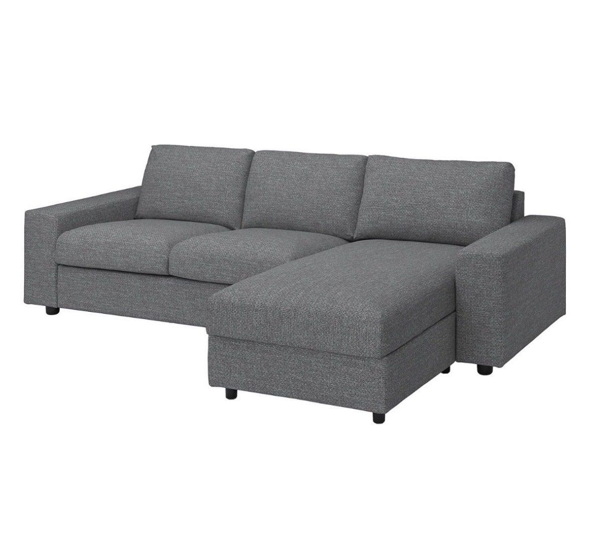 Ikea Divani: Grey Sleeper Sofa with Chaise Lounge - Like New! – Usato da Basel venduto da raf_28z2 1