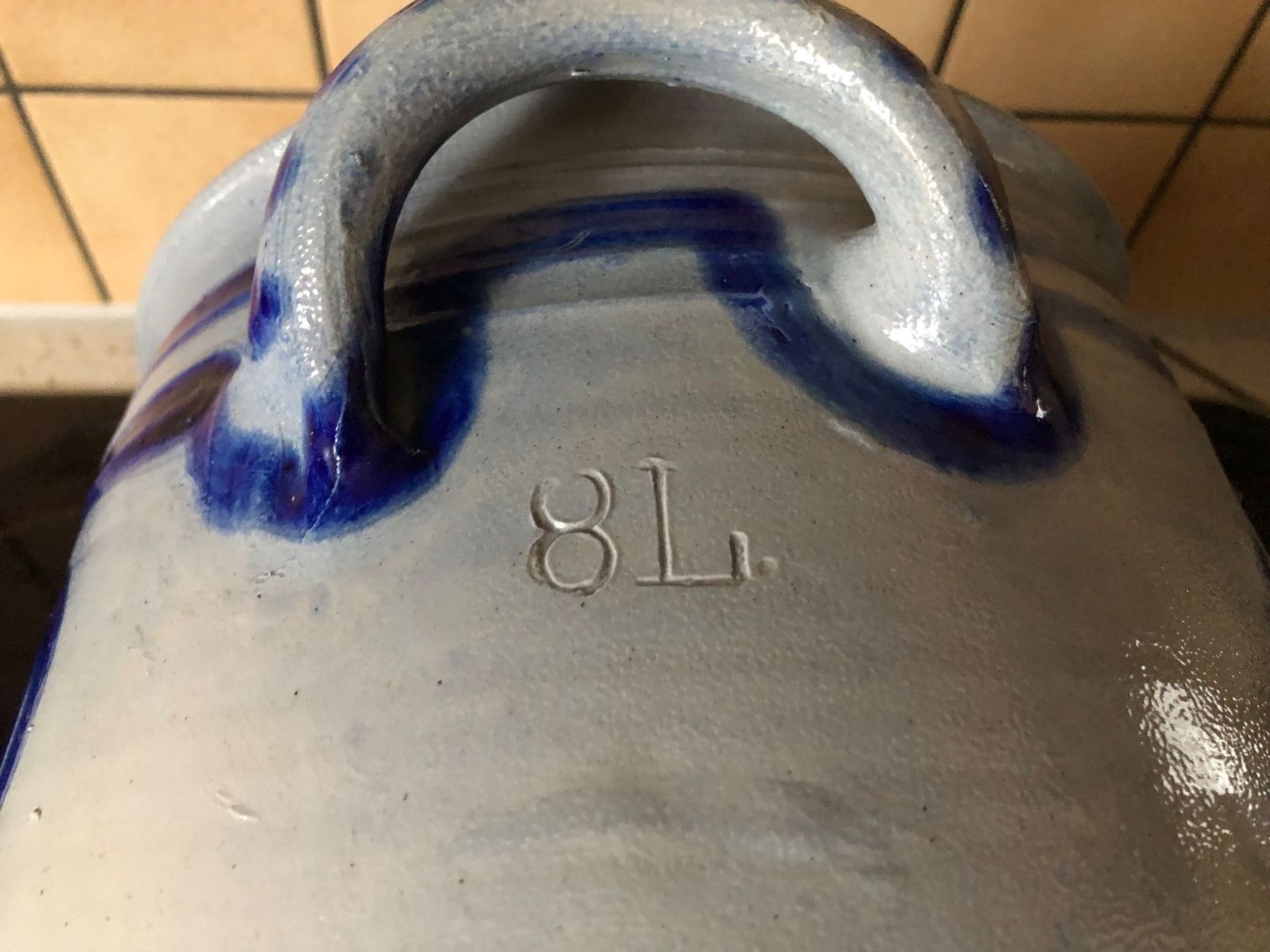 Töpfe: Blau-weiss Keramik/Steingut Topf 8 Liter – Gebraucht aus Schübelbach von Dolly990_2 4