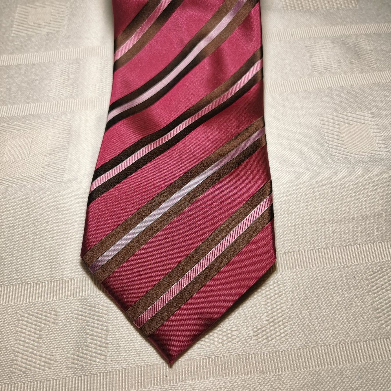 Cravatte: Yves Gerard Krawatte Rosa/Pink gestreift – Usato da Bern venduto da Second-Hand-Pirat 3