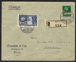 1928, J48+ auf FDC-R-Brief gest. BERN 1, 1.XII.28 ET (15590)