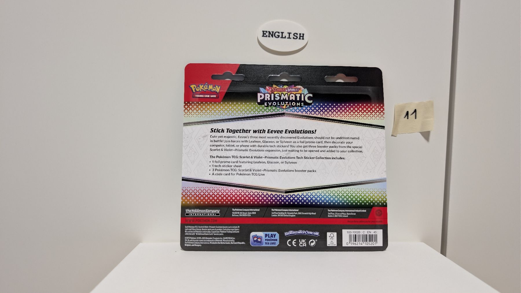 Pokémon Carte collezionabili: Pokémon Prismatic Evolution Sticker Collection Glaceon en  – Nuovo e nell'imballaggio originale da Regensdorf venduto da Grischaluca 1