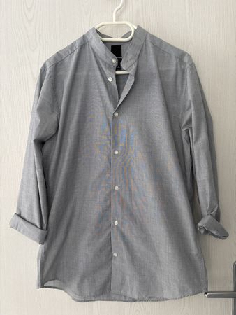 H&M Hemd Gr. M Grau Regular Fit Easy Iron, Top Zustand!