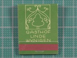 Wynigen, Gasthof Linde, altes Zündholz Briefchen, komplett