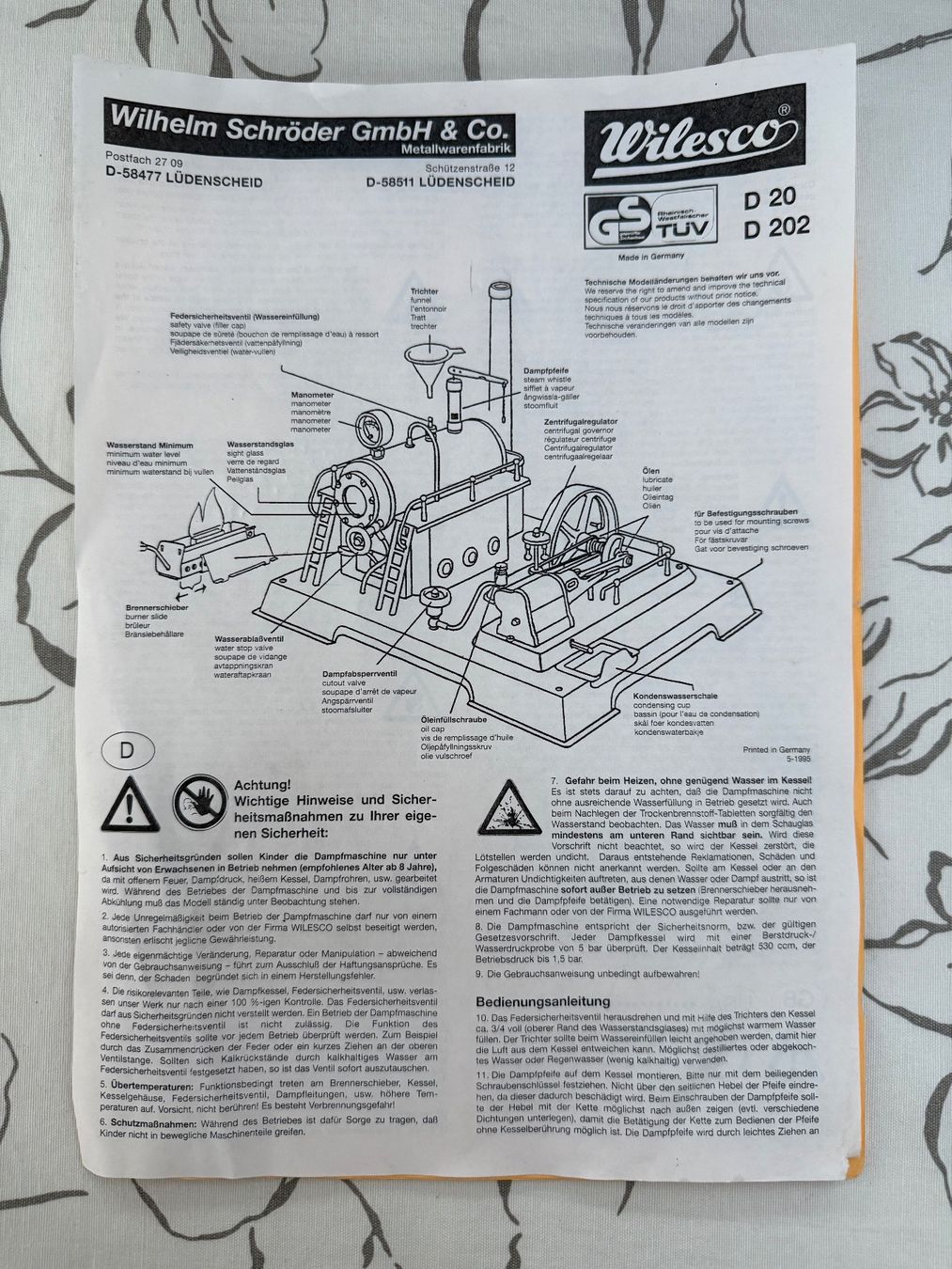 Wilesco Kit di modellismo & Modellini statici: Dampfmaschine Wilesco D20 – Usato da Solothurn venduto da guest99 5