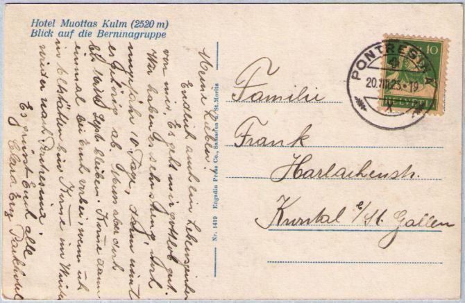 Cartoline postali: St. Moritz - Muottas Muragl – Usato da Binningen venduto da Mountainrider 1