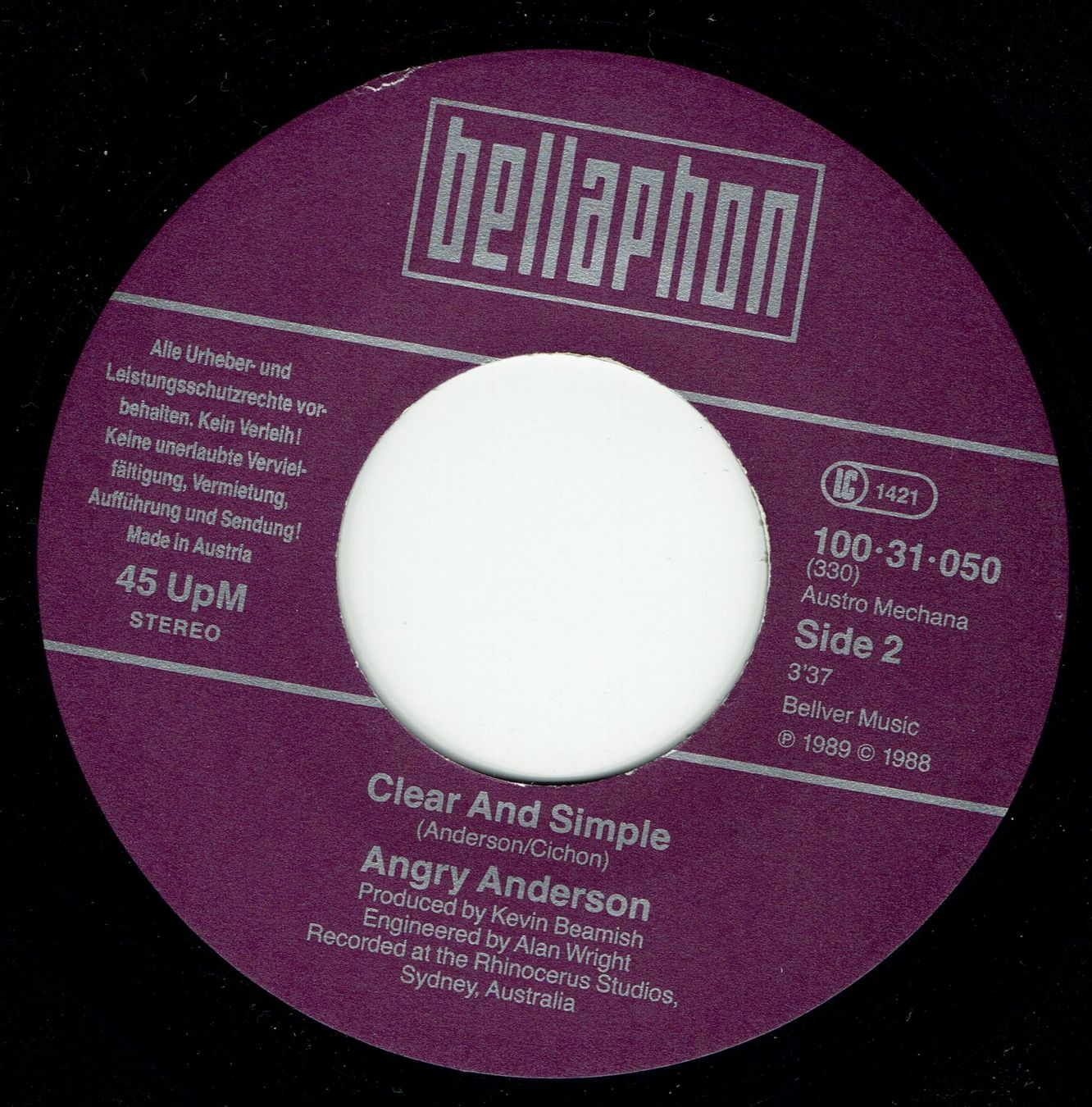 Dischi in vinile: Angry Anderson - Calling, Vinyl Single – Usato da Winterthur venduto da sumpfis 3