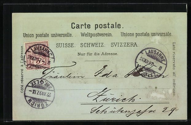 Cartes postales: Litho Lausanne, Totalansicht in einer Vo – D'occasion à Berlin par bartko-reher 1