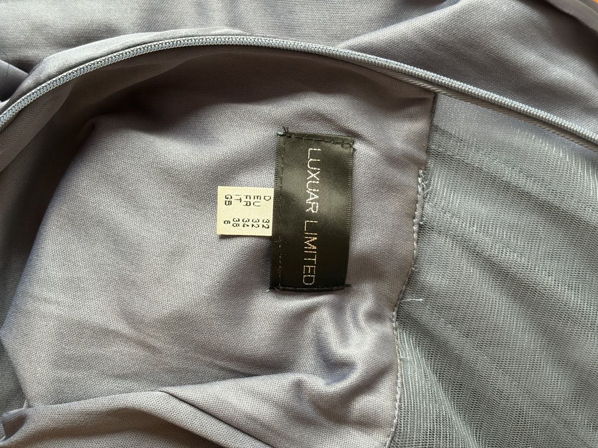 Vestiti: Satinabendkleid, taubenblau – Usato da Solothurn venduto da jas_7sqd 1