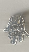 Feine Hand Fatima Anhänger Kette 925 Sterling Silber Vintage