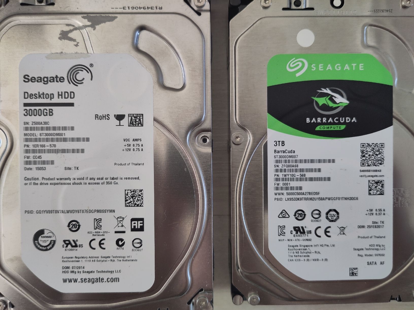 Disques durs: 5x 3TB & 1x 6TB 3.5" Festplatte – Défectueux à Sargans par sve_hjs5 3
