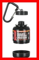 Whey Protein Schlüsselanhänger Dose Shot Gym Hanteln Fitness