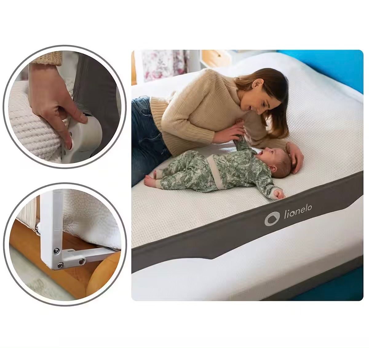 Box & Barriere di sicurezza: Lionelo Bettschutzgitter HANNA grau – Nuovo e nell'imballaggio originale da Basel venduto da Seifehuesli 8
