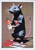 Death NYC Ltd Ed Pop Art Druck " Warhol Banksy Rat