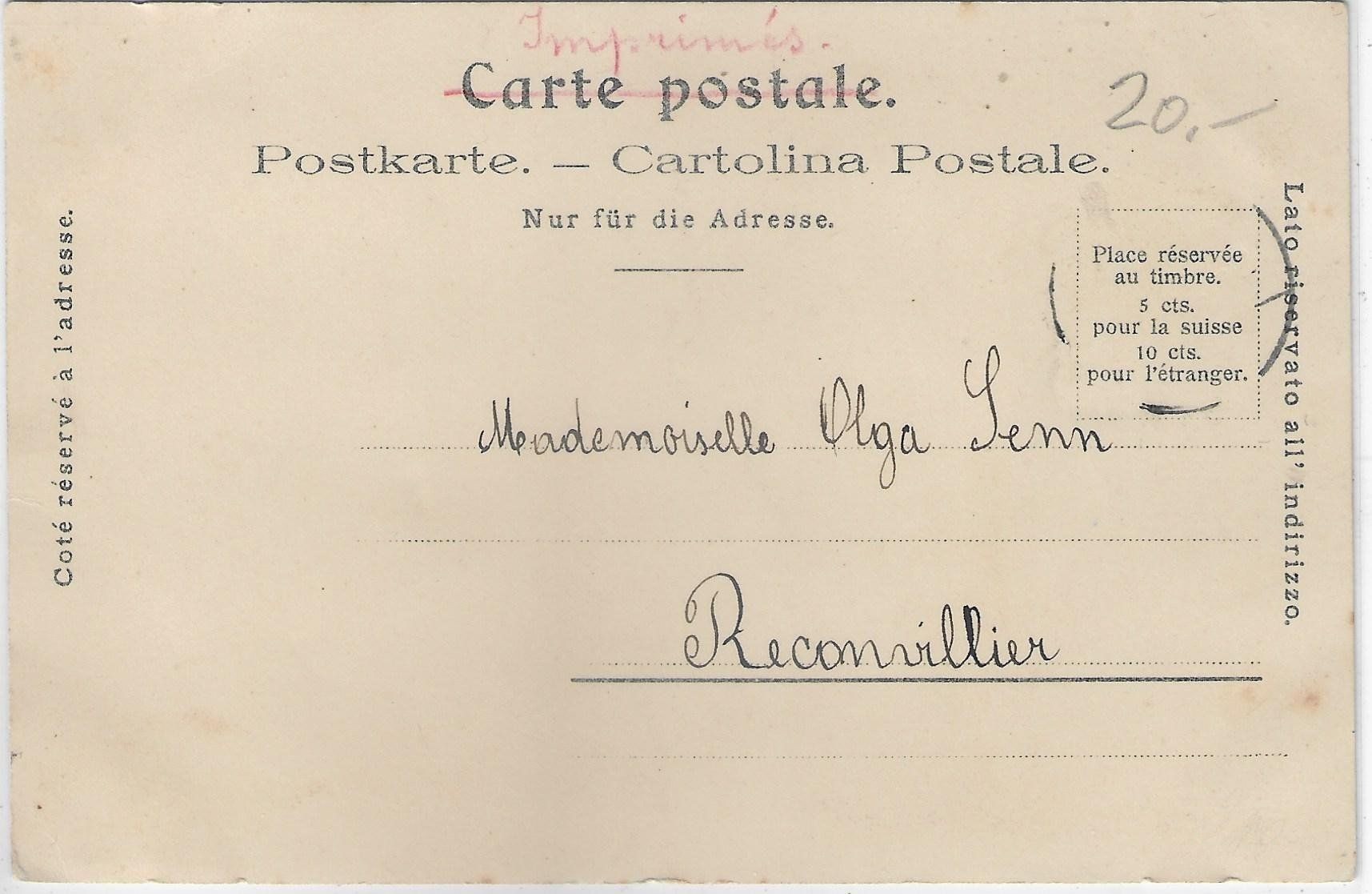 Cartoline postali: Souvenir Valais Sion - Chocolat Suchard - Litho – Usato da Ettingen venduto da Kartenplanet 1