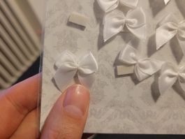 Neue Schleifen, Weiss, perfekt für Babyshower, Hochzeiten