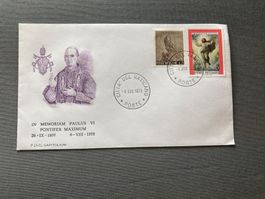 Briefumschlag Vatikan mit Briefmarken Paulus VI. guter Zu...