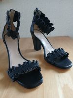 Elegante Navyboot Sandalen, Schwarz, Gr. 38, Neu!