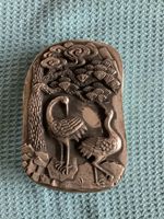 Alter asiatischer Tuschestein aus Metall
