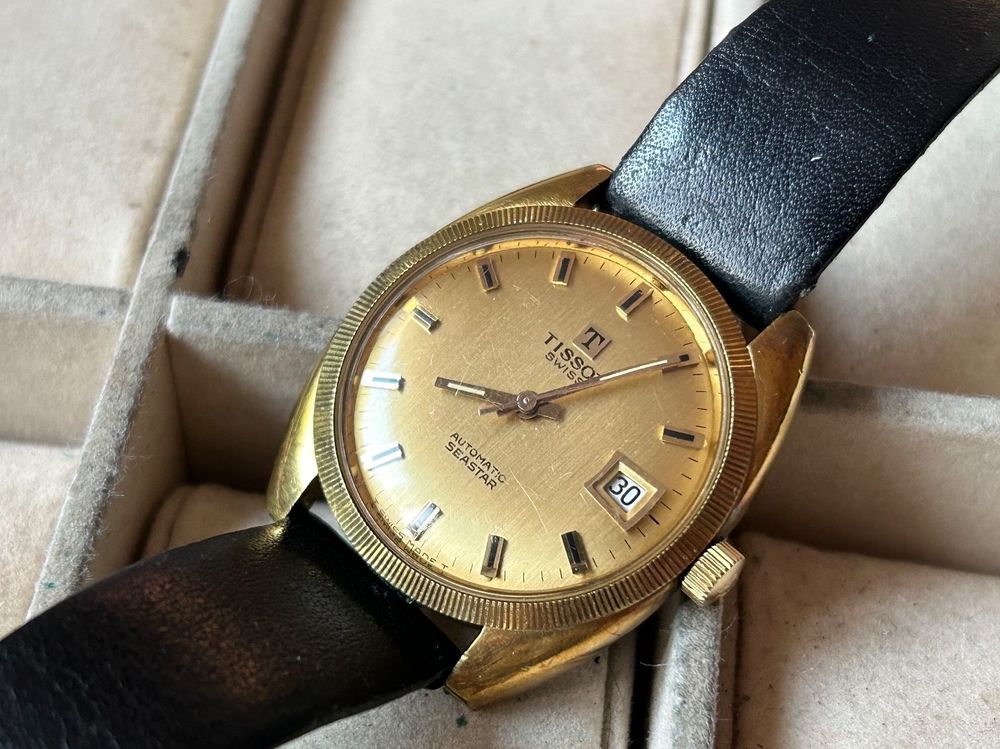 Montre Bracelet Vintage Tissot Saestar Mécanique Années 70 - Pour Homme - Occasion