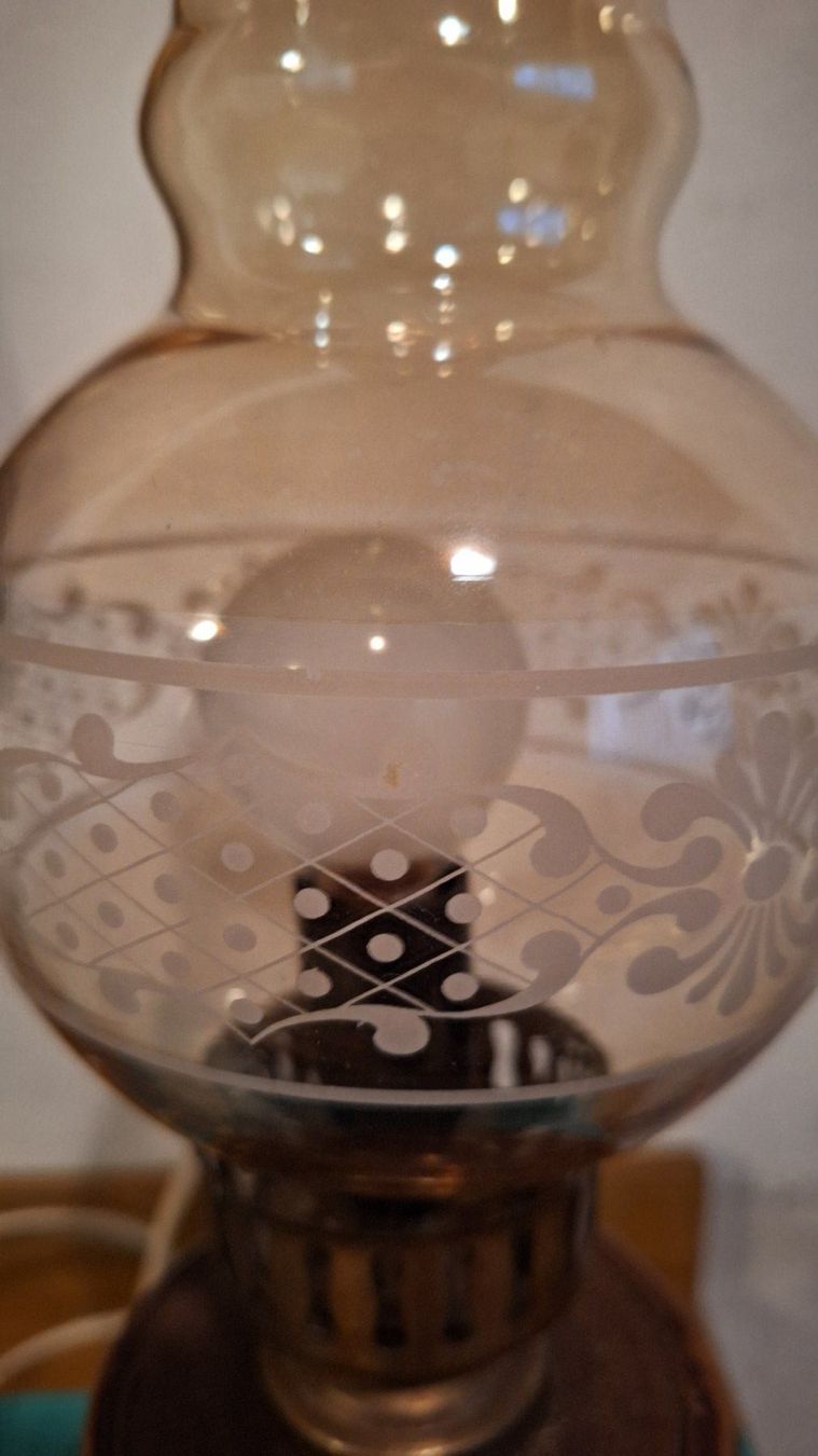 Lampade: Vintage Tischlampe , Keramik oder Ton , mit Zylinder – Usato da Dornach venduto da majo8689 7