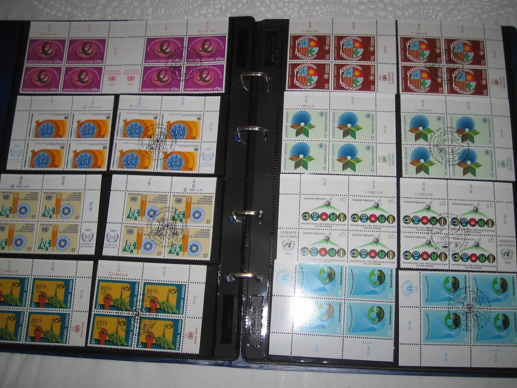 Alle Briefmarken: UNO WIEN V'block Slg Nr. 1 - 122 – Gebraucht aus Winterthur von Kyoung 3