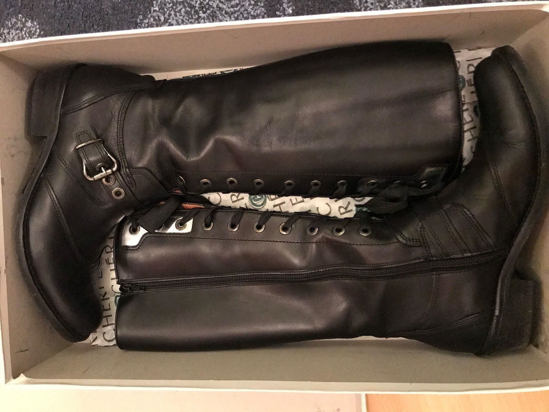 Scarpe per ragazze: Schwarze Lederstiefel von Chérie, Gr. 37 – Usato da Hünenberg See venduto da spartakus02 5