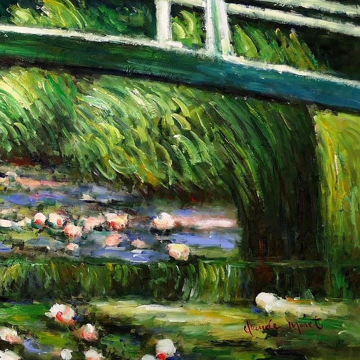 Reproduktionen & Neuware: Claude Monet - Brücke Seerosenteich – Neu (gemäss Beschreibung) aus Larnaca von KunstDepot24 4