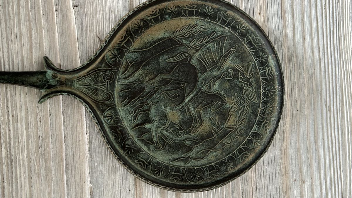 Foto & Immagini: Etruskisch Bronzespiegel mit Ritzzeichnung – Usato da Riedholz venduto da Frettchen63 1