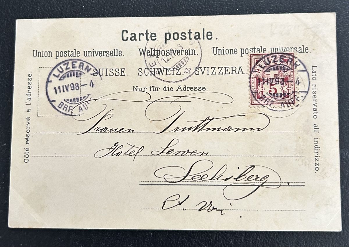 Ansichtskarten: Gruss aus Kriens Litho  – Gebraucht aus Horw von Tellbub 1