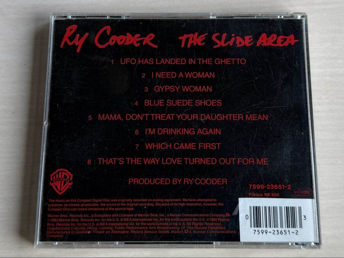 CDs: Ry Cooder - The Slide Area CD 1982 – D'occasion à Oberried Brienz par Chyara 1